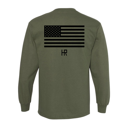 USA Flag Long Sleeve Tee