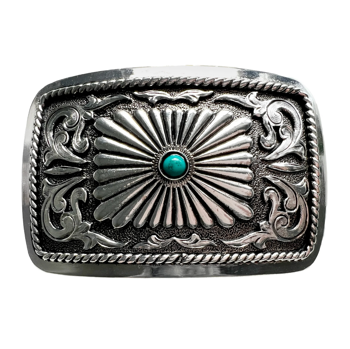 Concho with Turquoise Bead Buckle